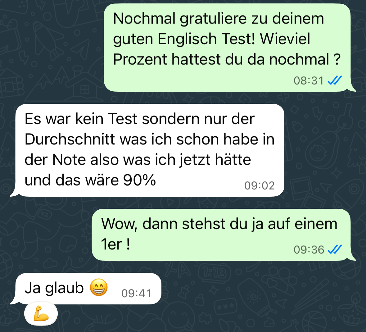 WhatsApp Nachricht eines Schülers 8