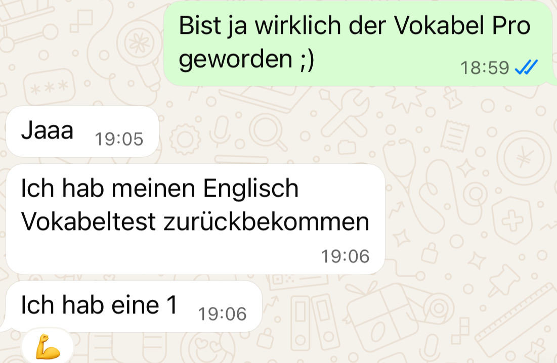 WhatsApp Nachricht eines Schülers 12