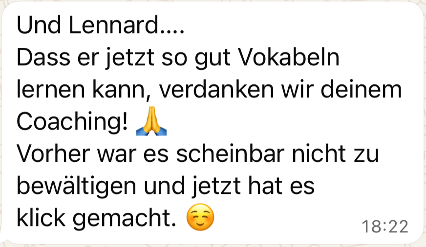 WhatsApp Nachricht eines Schülers 11