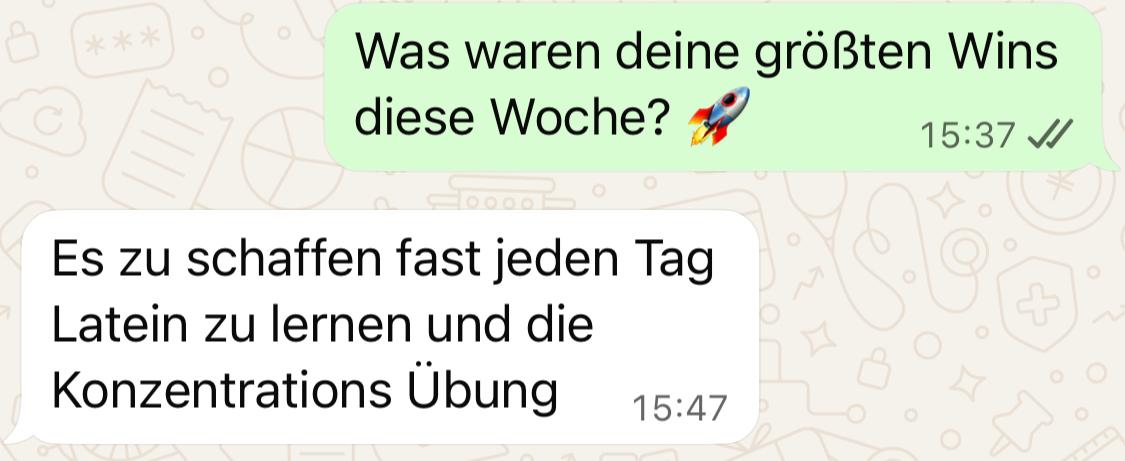WhatsApp Nachricht eines Schülers 13